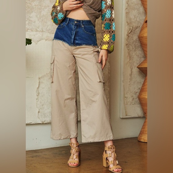 #01 Fall Denim Cargo Pants - Picture 2 of 10